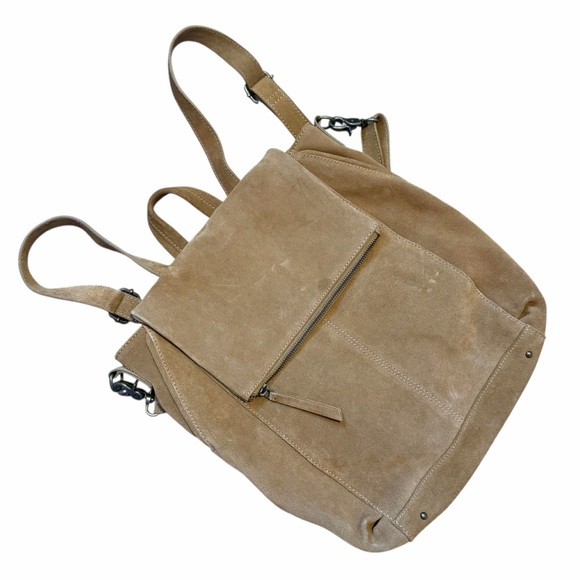 Free People Handbags - Free People Camilla Tan Suede Leather Women's Backpack